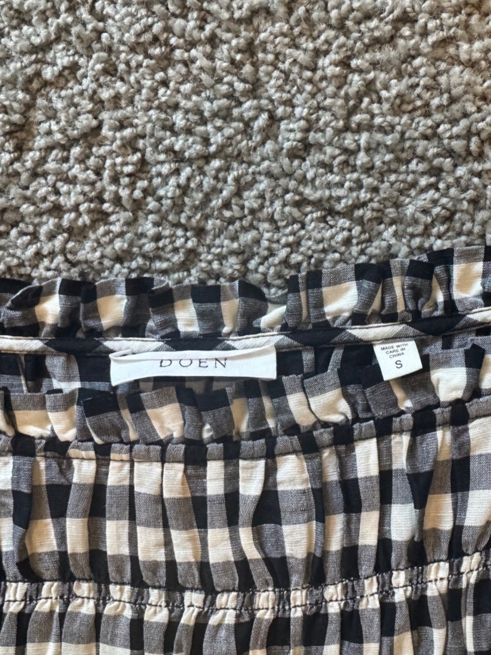 Doen Rizzo Dress Marilyn Gingham Size S - Picture 4 of 6